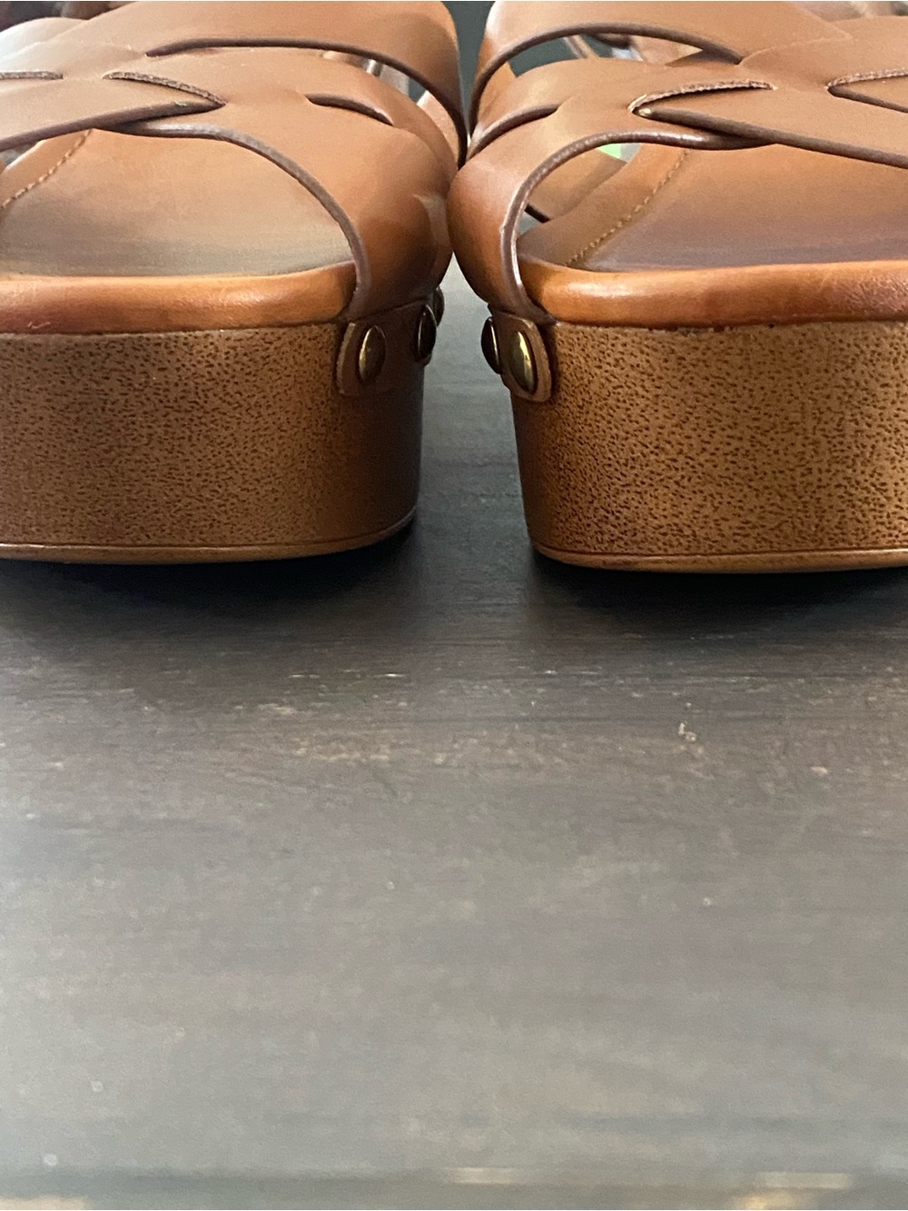 Nine West Brown Annah Platform Wedge Sandals - Picture 2 of 8